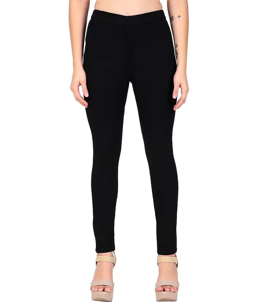 EVYAVAN ENTERPRISE - Denim Regular Fit Black Women's Jeggings ( Pack of 1 )