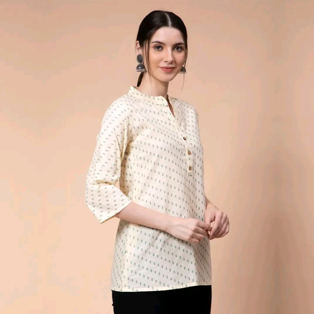 Cotton Printed Straight Women's Kurti