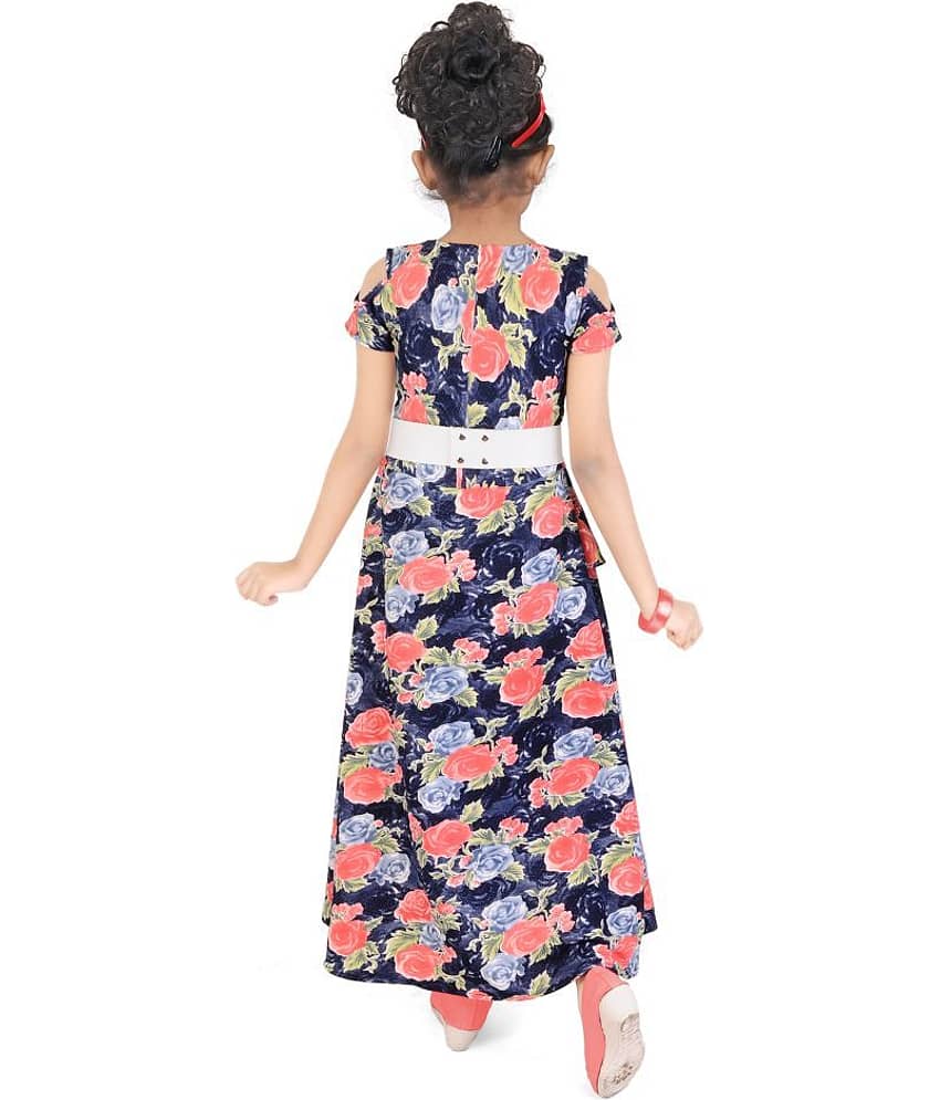 Zadmus Cotton Blend Gowns For Girls ( , Blue ) view 2