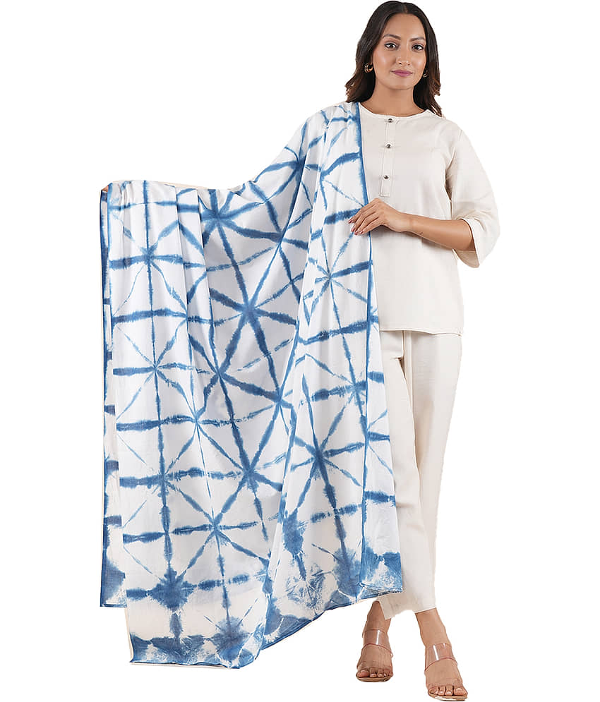 Style 98 Cotton Women Dupatta ( White , Pack of 1 )