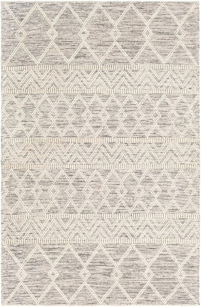 Hygge White and Black Rug - Hand-Woven Polyester Wool view 2