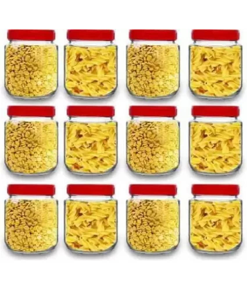 skwaion Glass Red Cookie Container ( Set of 12 )