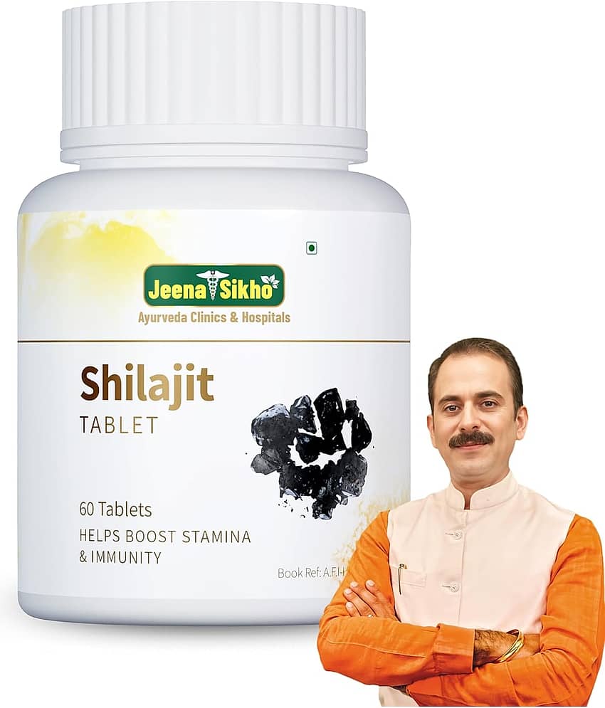 Jeena Sikho Shilajit Tablets | Natural Men Wellness Supplement, 60 Tablets