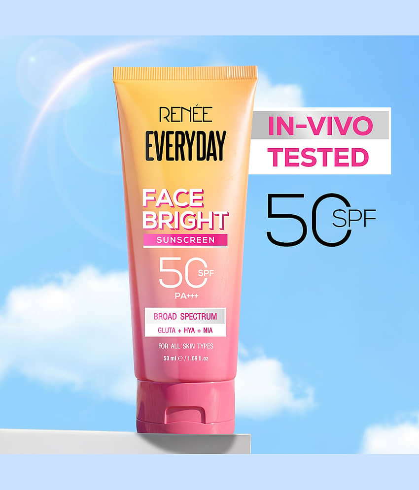 Renee SPF 50 Sunscreen Cream For All Skin Type ( Pack of 1 )