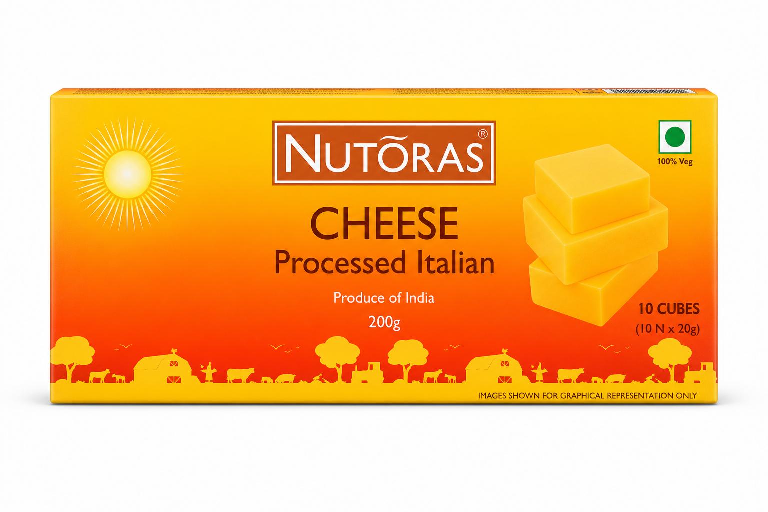 Nutoras Cheese Processed Italian (Cubes) 200G