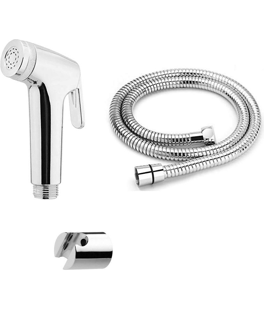 Bathfax Supreme Health Faucet with 1 m Hose pipe and Hook Plastic(ABS) Health Faucet (Water Sprayer)