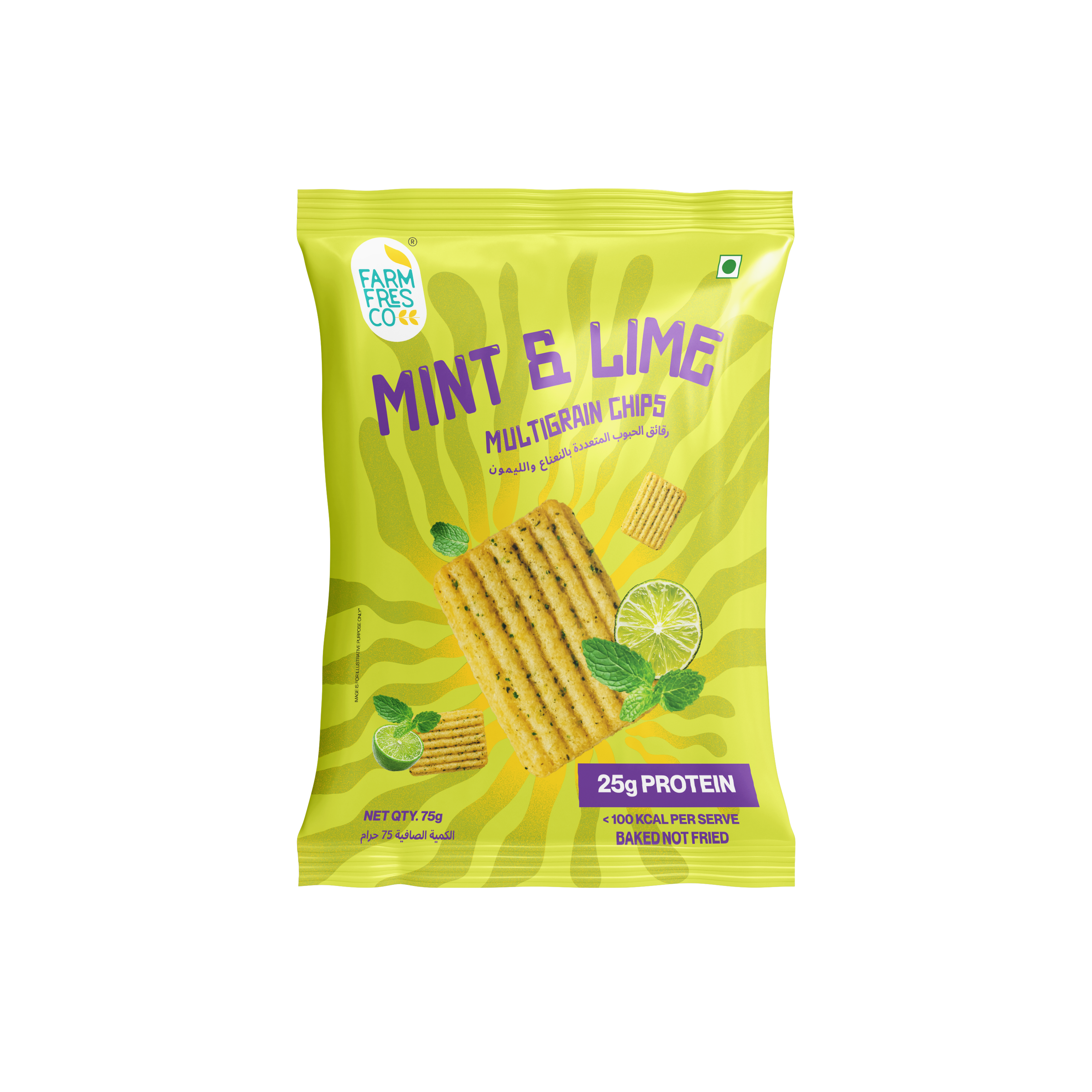 Mint & Lime Protein Multigrain Chips (75g | 25g Plant Protein)