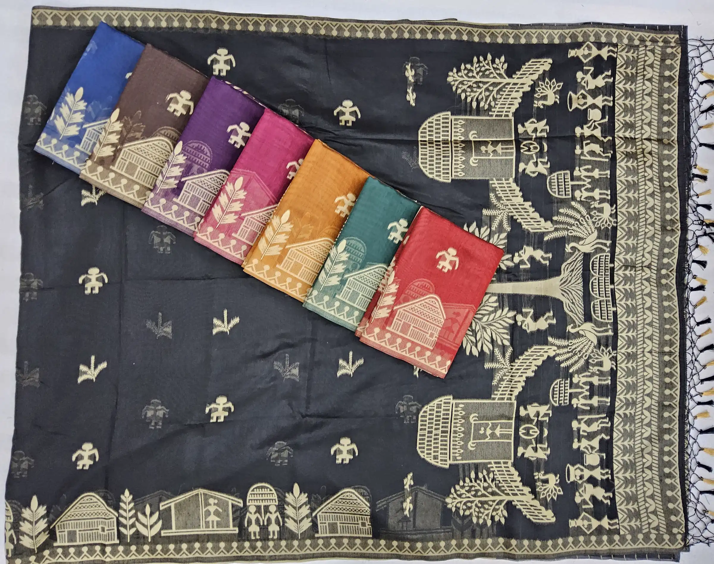 Tussar Cotton Sambalpuri Handmade Saree