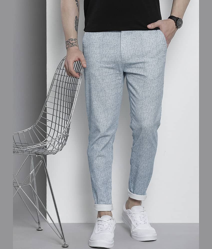 The Indian Garage Co. Slim Flat Men's Chinos - Grey ( Pack of 1 )