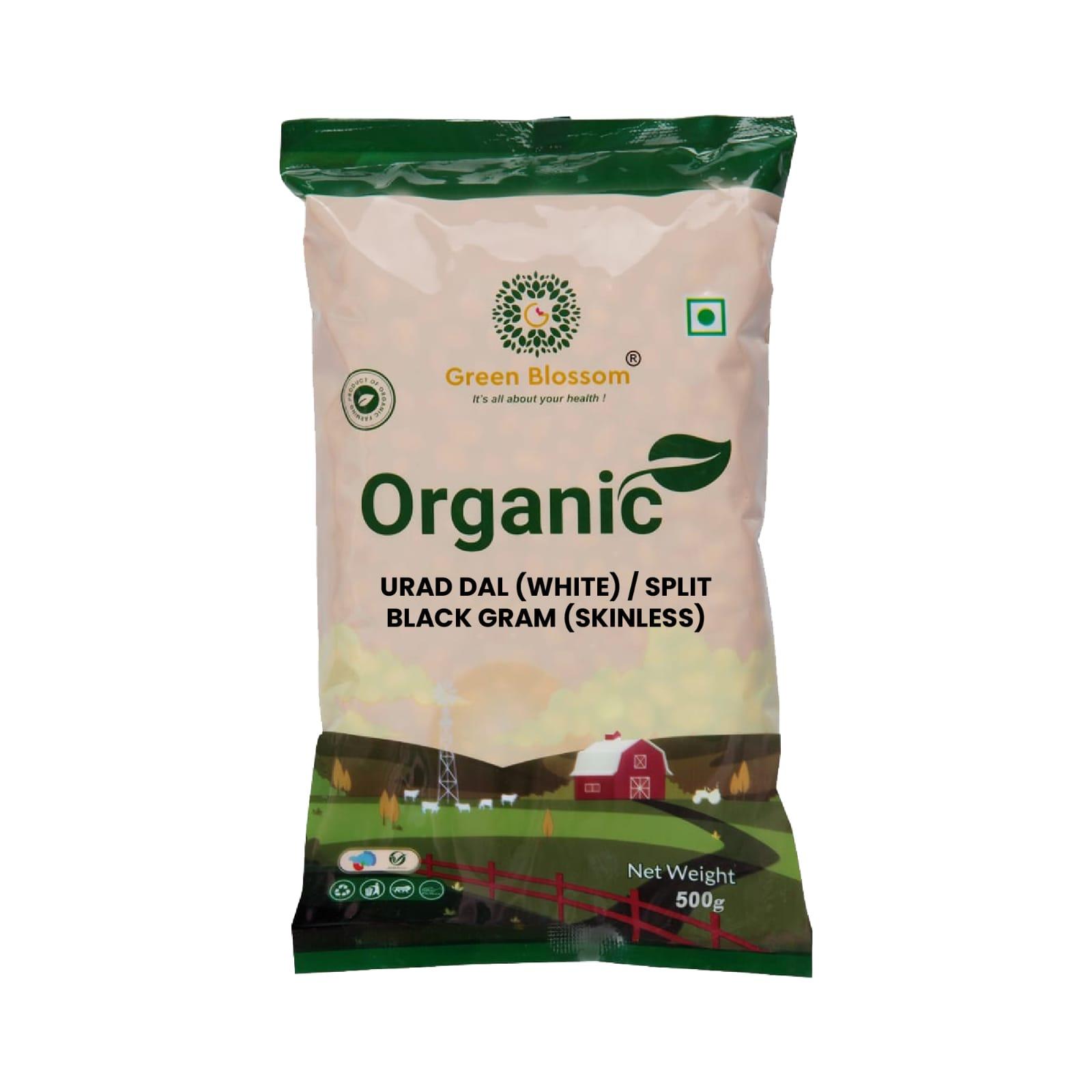 Green Blossom Organic Urad Dal (White)/Split Black Gram (Skinless)