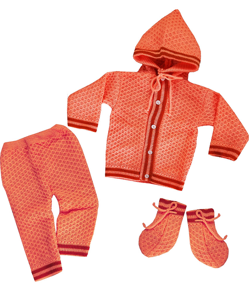 LITTLE PANDA Single Unisex for Baby Woollen Pullover ( Peach )