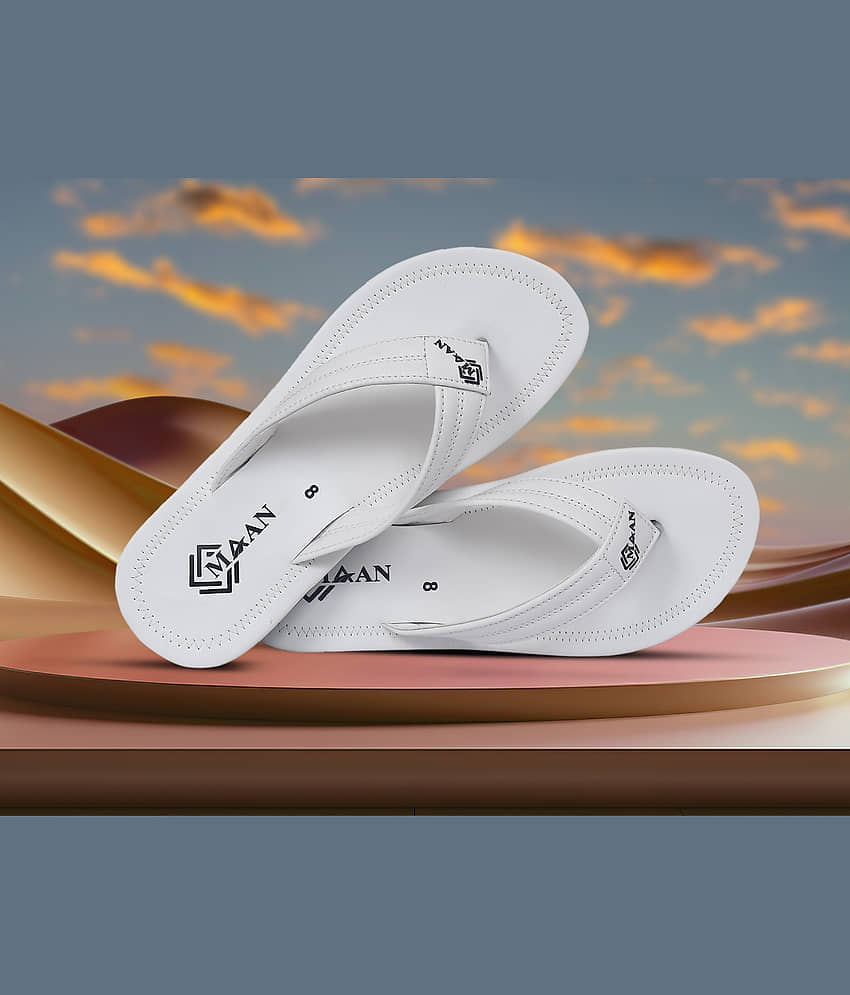 MAAN White Men's Thong Flip Flop