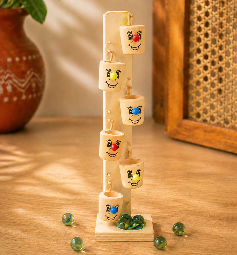 Lacquerware Handcrafted Wooden Kancha Game