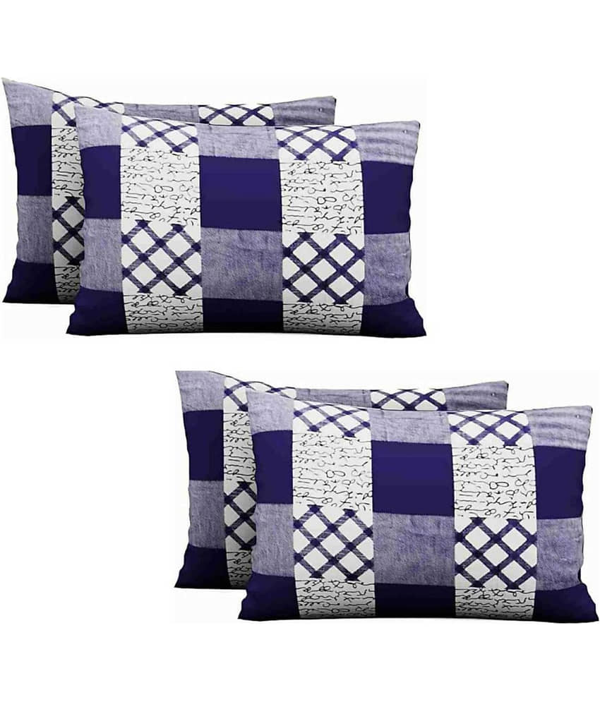Divvay Homes Set of 4 Synthetic Textured Rectangular Cushion Cover (40X65)cm - Multi