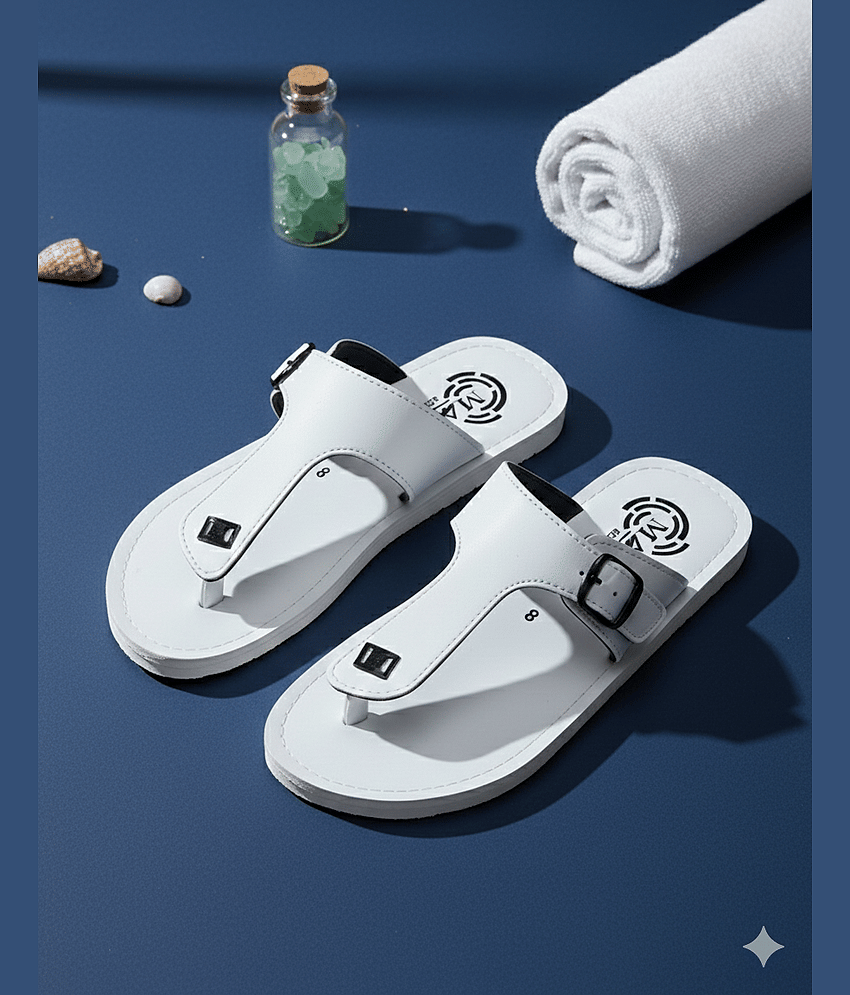MAAN White Men's Thong Flip Flop