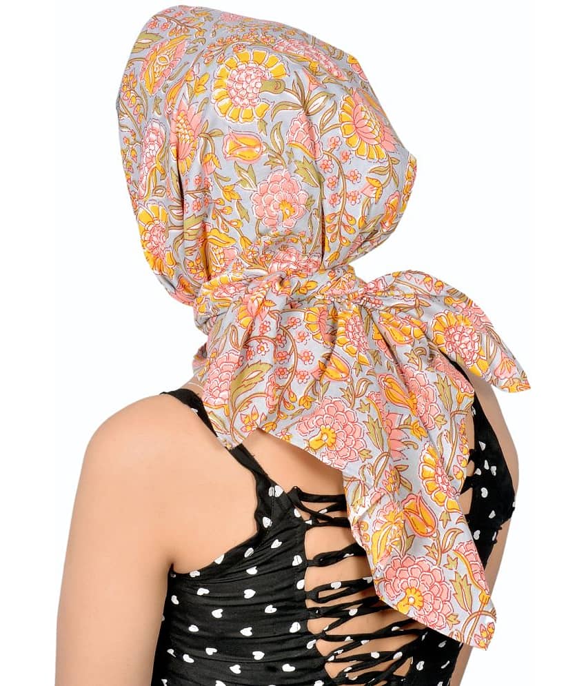 Kaly India style for every story Pink Floral Cotton Scarves ( Pack of 1 ) view 2