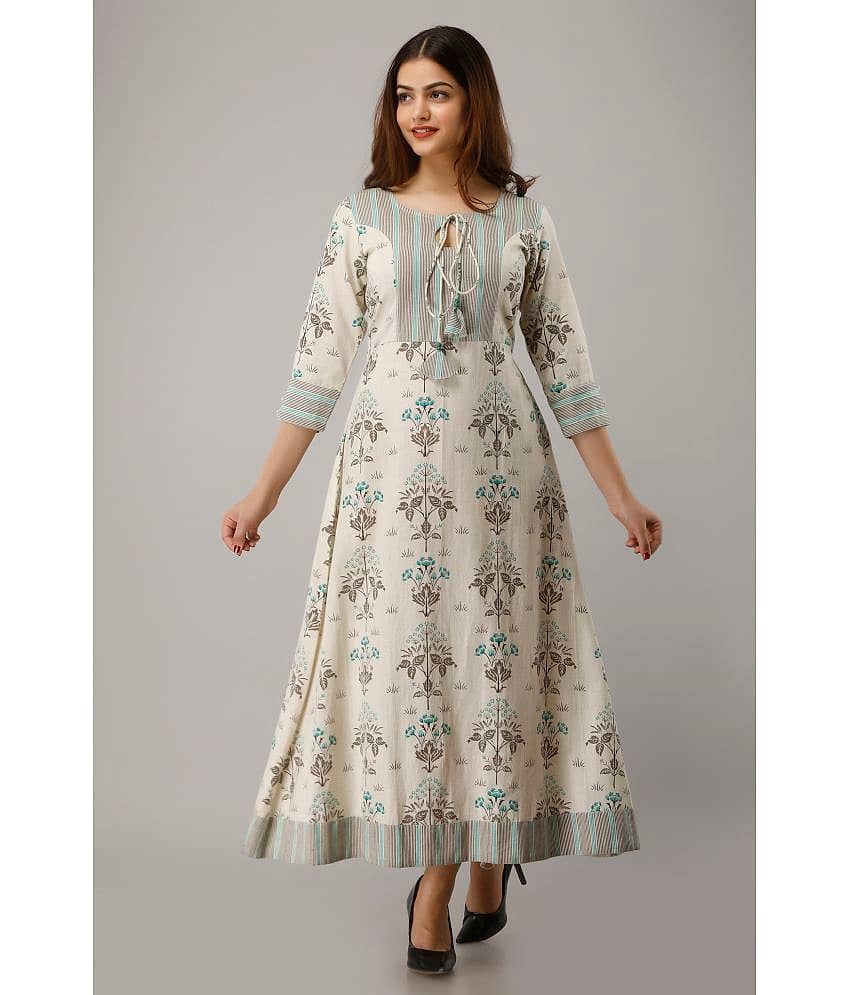 IRIDAA JAIPUR - Multicolor Cotton Blend Women's Flared Kurti ( Pack of 1 )