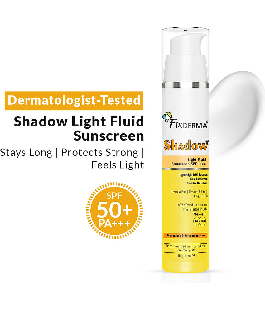Fixderma Sunscreen - SPF 50 PA++++ Light Fluid Sunscreen Gel (50 g)