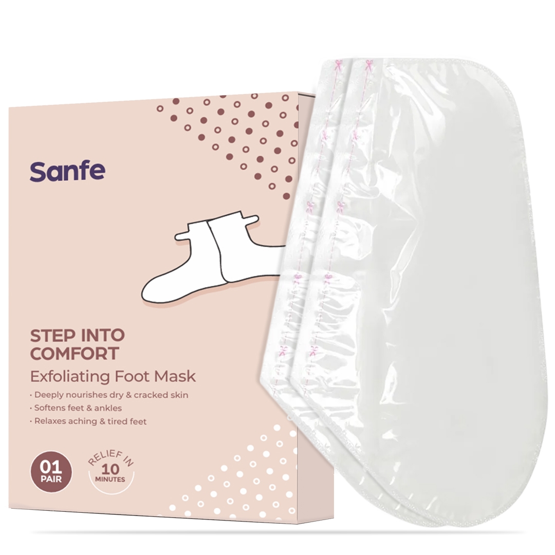 Sanfe Exfoliating Foot Mask - Pair of 1