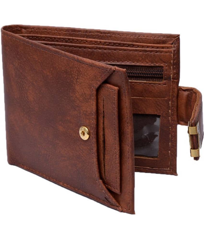 Krosshorn - Brown Faux Leather Men's Regular Wallet ( Pack of 1 ) view 2