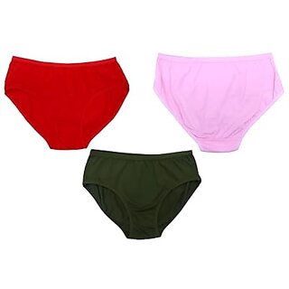 FAIRO STORE Women's Cotton Panties Comfortable Solid Panties Multicolor (XXL 100 cm) Panties (Pack of 3)