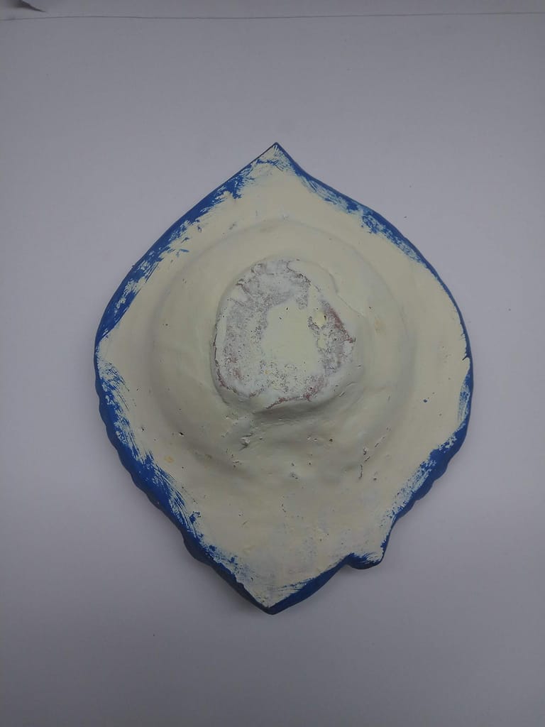 Diya Big Size Designer and Colorful Diya Made of Clay for Whole Night Burning Mitti Ka Diya for Home Diwali Decoration, Blue, 20 cm (L) x 16 cm (W) x 5 cm (H) view 2