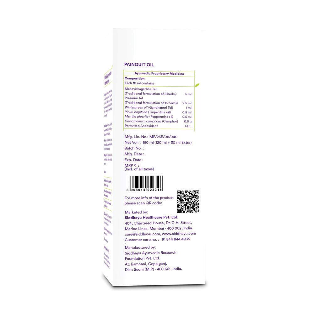 Baidyanath Siddhayu Painquit Oil 150 Ml view 2