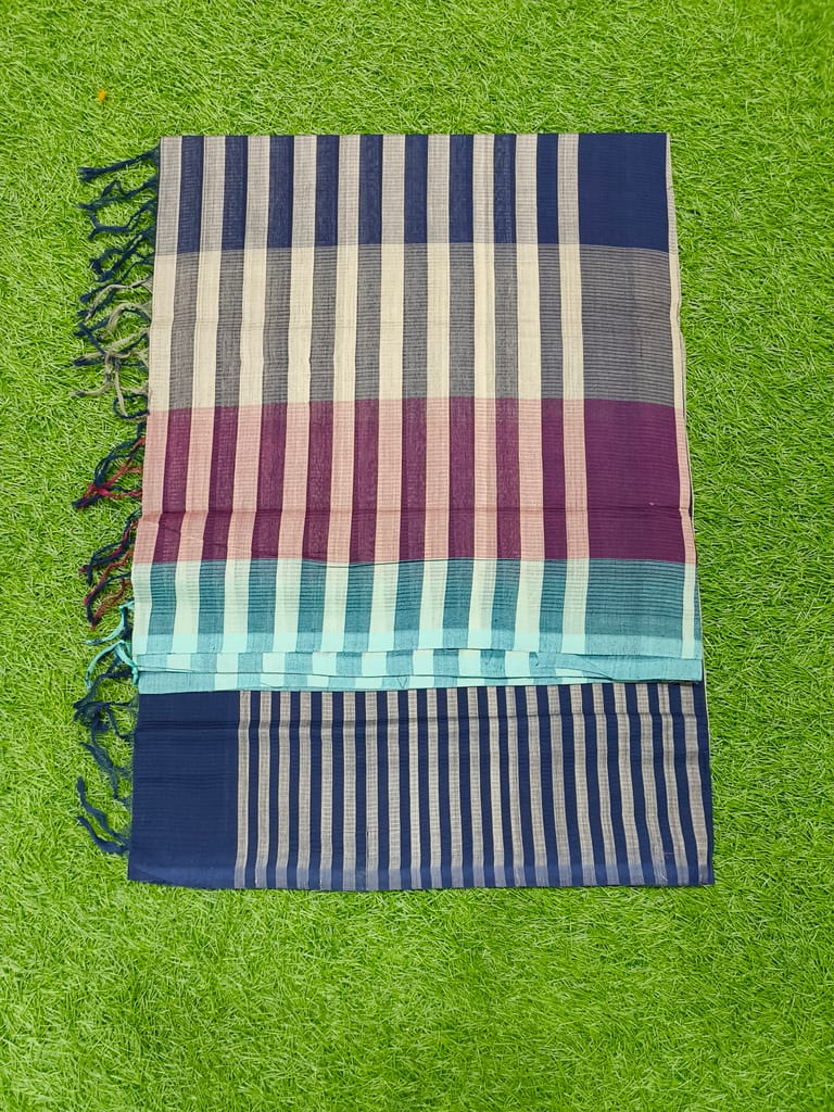 MORI HANDLOOMS COTTON STRIPES SAREES view 2