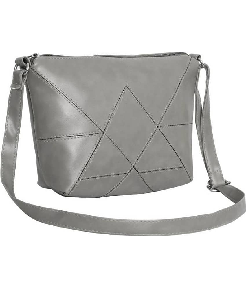 Leather Land Sling Bag P.U. Set of 1 ( Gray ) view 2