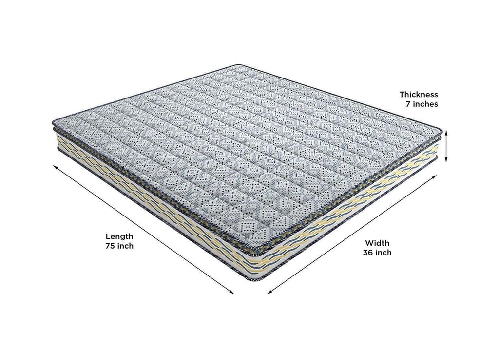 Centuary Pixel Cooling Copper Gel Memory 7 inch High Resilience (HR) Foam Mattress view 2