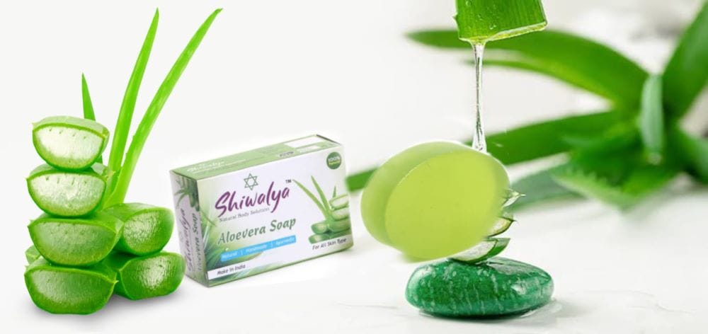 SHIWALYA Natural Aloevera Handmade Soap | Handmade Bathing Soap | Herbal Soap Soft & Radiant Skin | Suitable for All Skin Types (Pack of 6) view 2