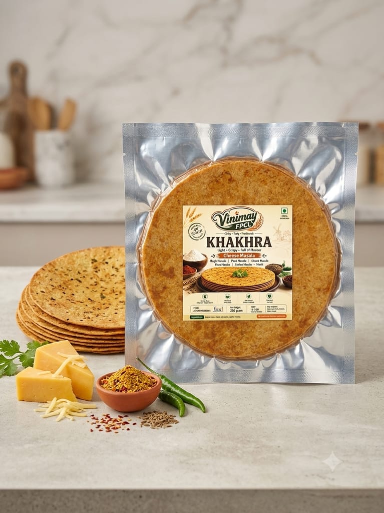 Vinimay Brand - Vacuum Pack Cheese Masala Khakhara - 200 gram