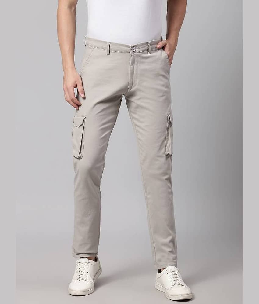 Dennis Lingo Light Grey Slim Cargos ( Pack of 1 )