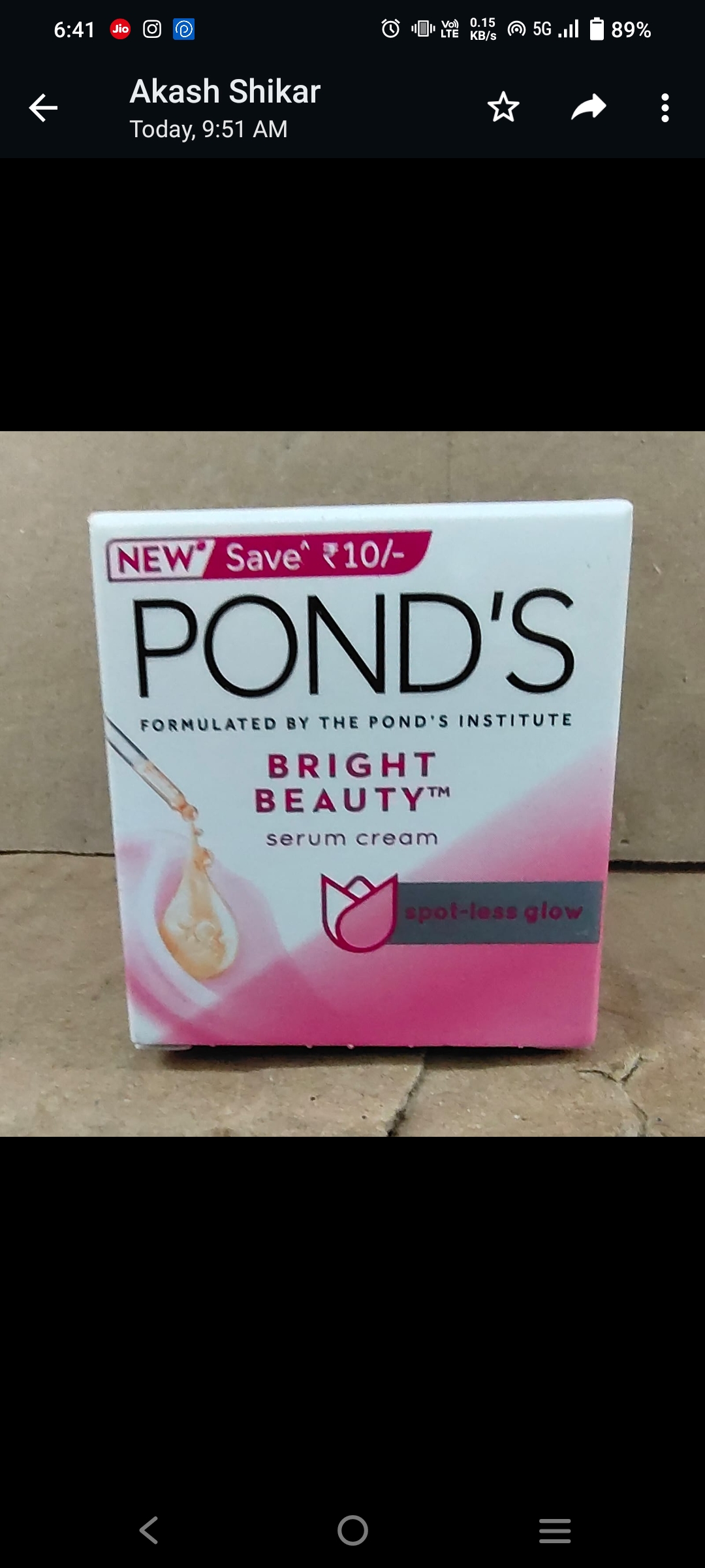 Ponds bright beauty serum cream