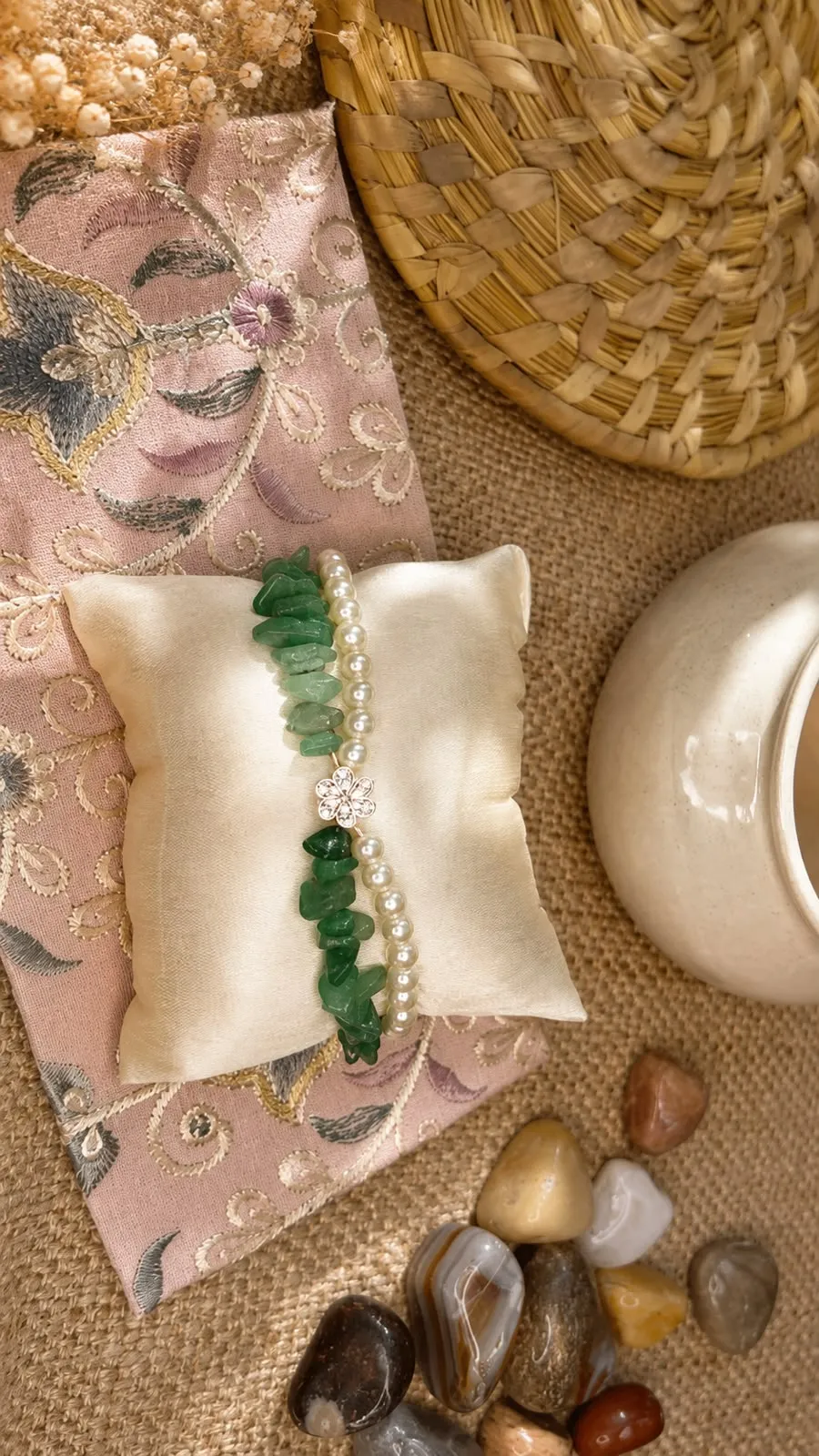 Emerald Petal Bracelet