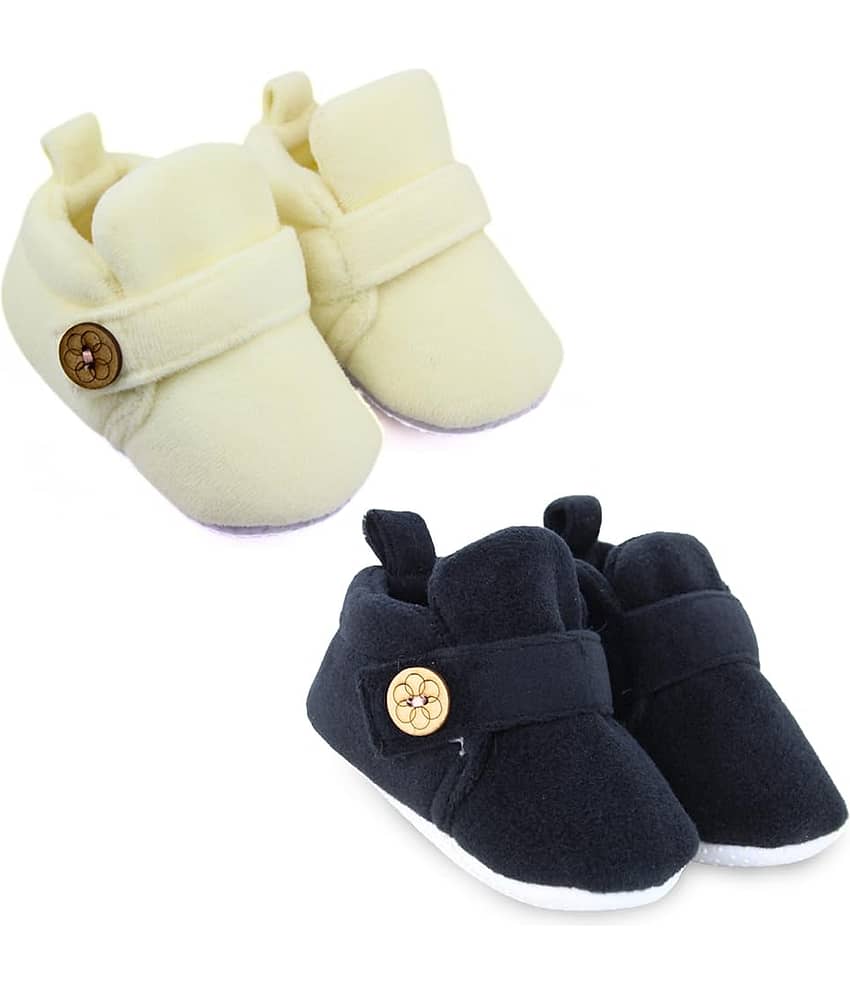 Neska Moda - MultiColor Booties For Baby Boy & Baby Girl 6-9 Months ( Pack of 2 )