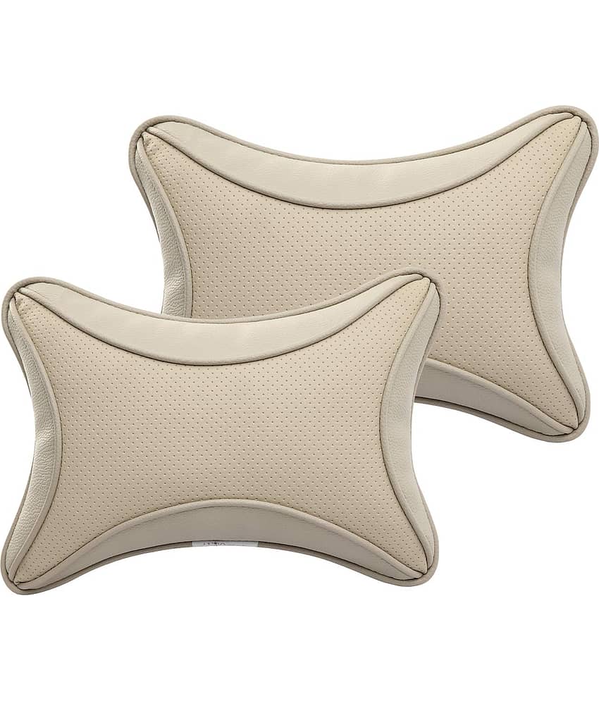 Auto Hub Neck Cushions Set of 2 Beige