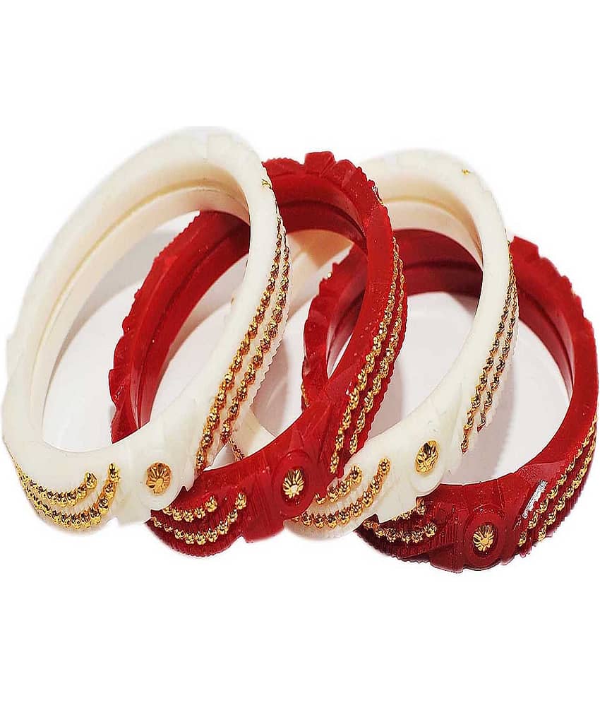 Bovzen Multicolor Bangle ( Pack of 4 ) view 2