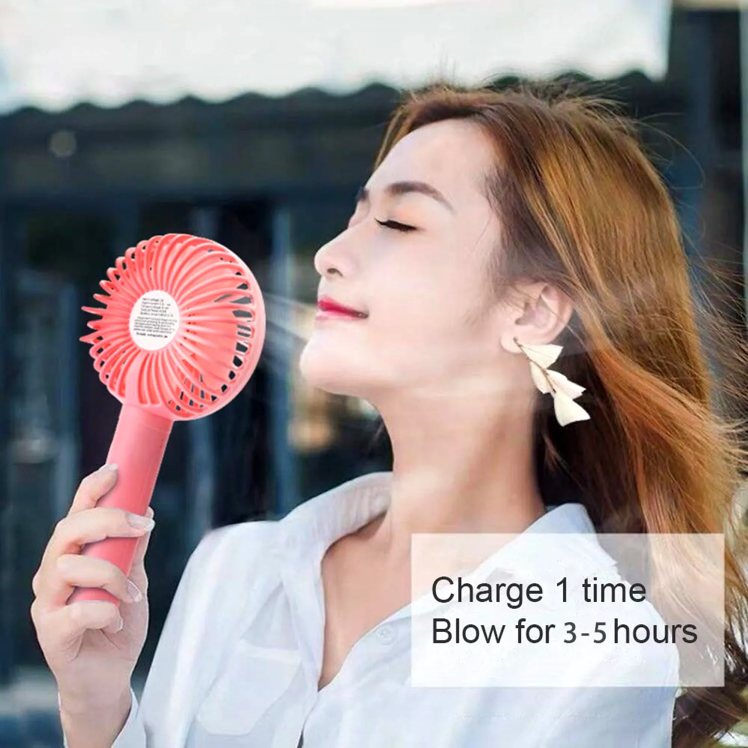 Mini Handheld Fan with 3 Speeds and USB Rechargeability by Ruhi Import Store