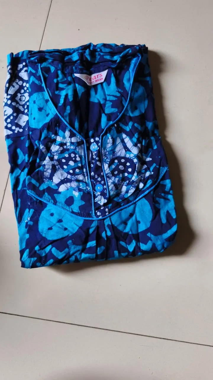 Pure Cotton Nighty for Woman Floral Gown for Women Nightwear