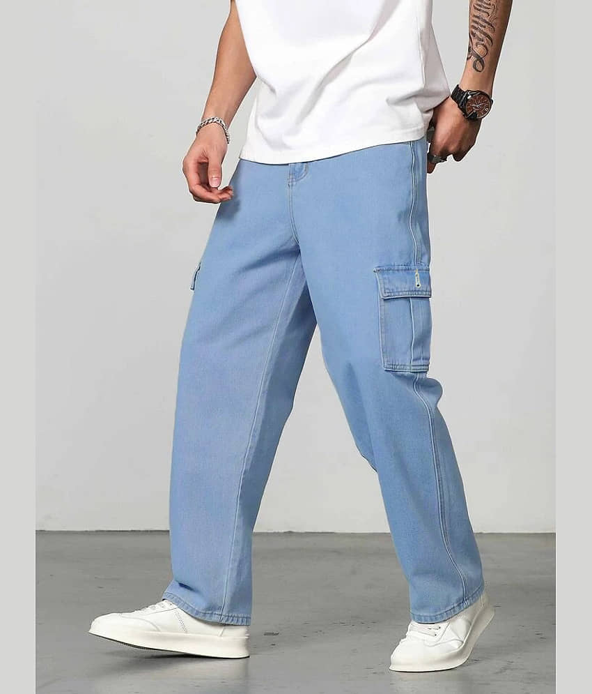 RAGZO Relaxed Basic Men's Jeans - Light Blue ( Pack of 1 )