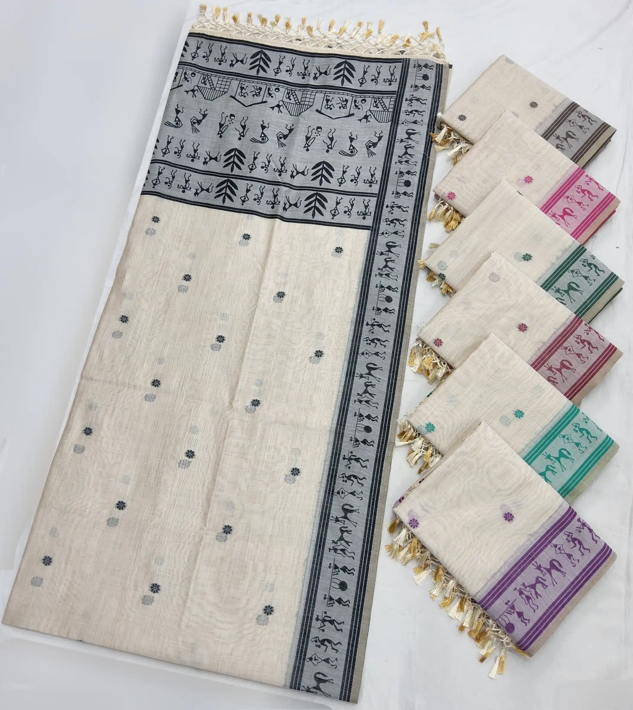 Tussar Cotton Sambalpuri Handmade Saree 3