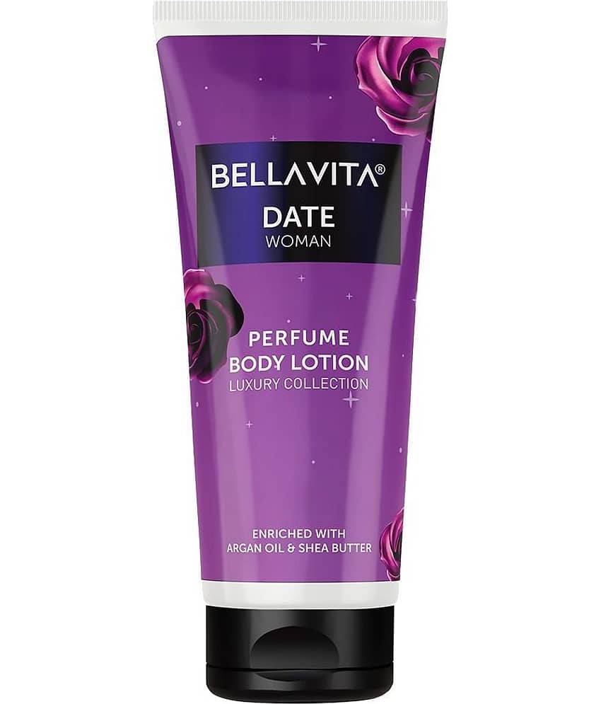 Bella Vita Luxury Date Woman Body Perfume Lotion for Nourishing, Hydrating, Soft, Supple,Healthy Skin with Argan Oil and Shea Butter 200 ml