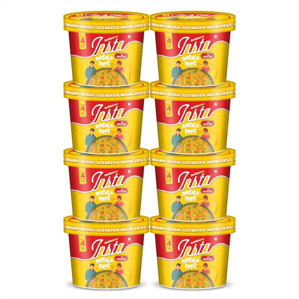 Insta Ahaar Masala Oats - Cup 55g | Ready-to-Eat | Instant Snack