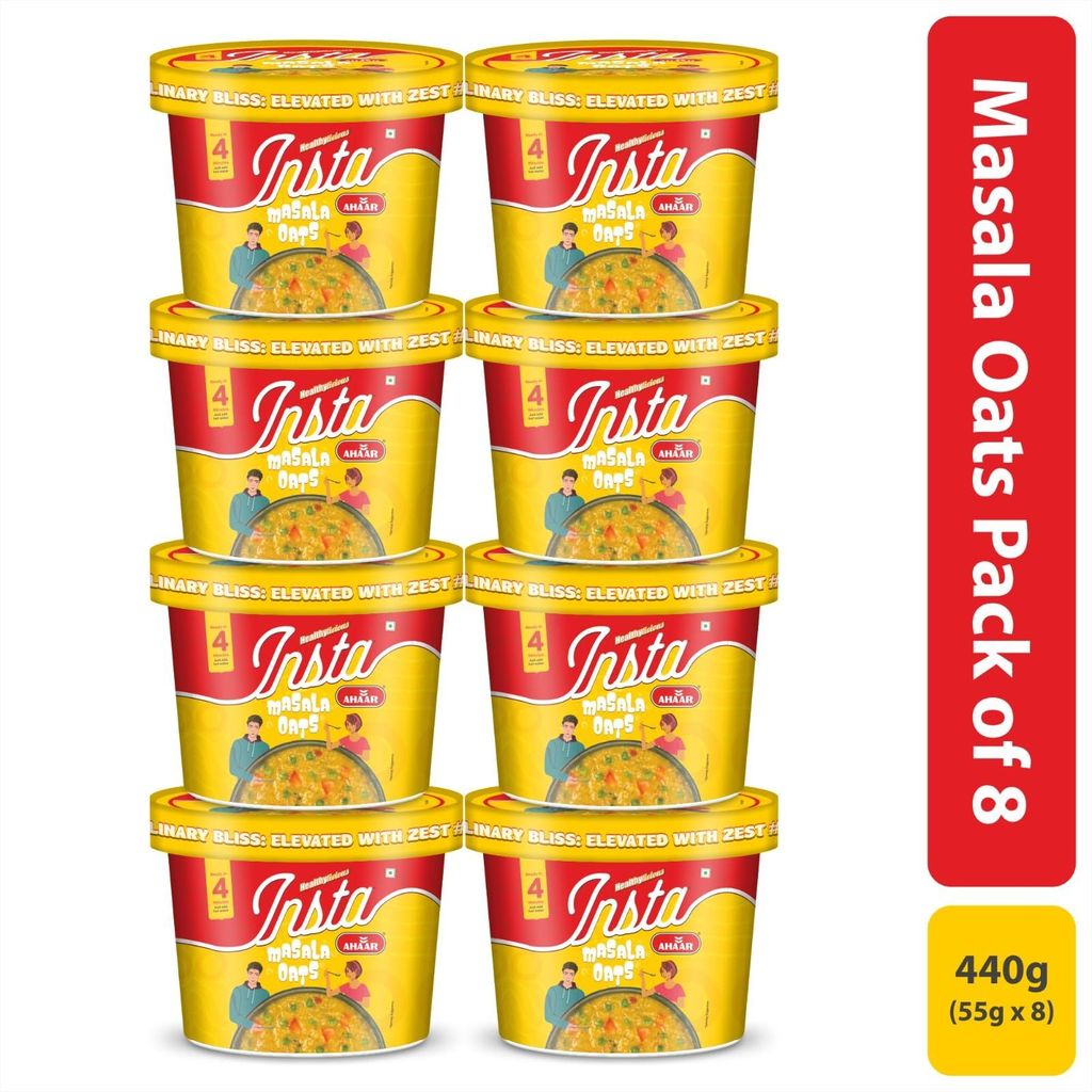 Insta Ahaar Masala Oats - Cup 55g | Ready-to-Eat | Instant Snack view 2
