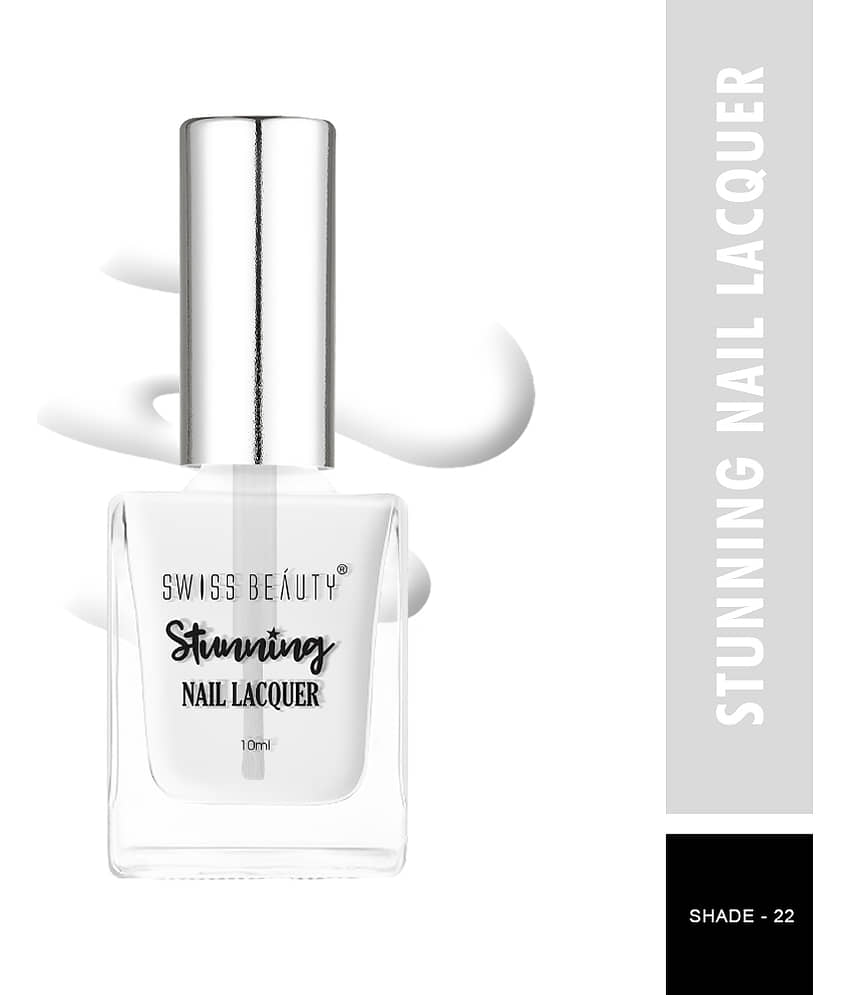 Swiss Beauty Stunning Nail Polish White Crme Pack of 3 10 mL