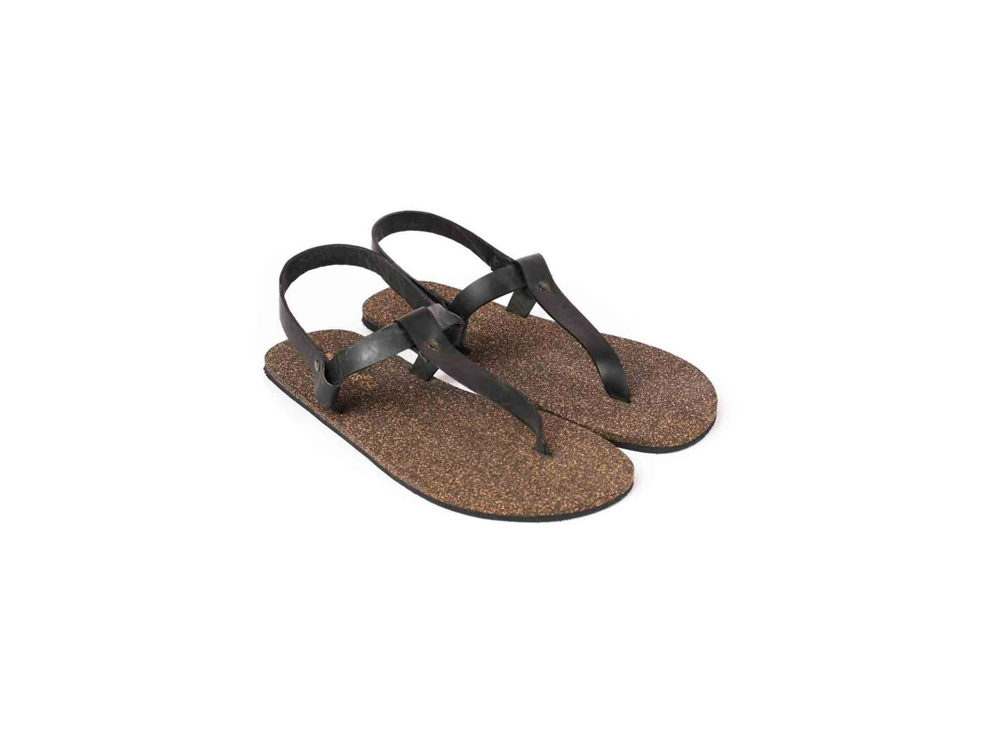 Paaduks Ara T-Strap Waterproof Cork Black Sandals - UK 9