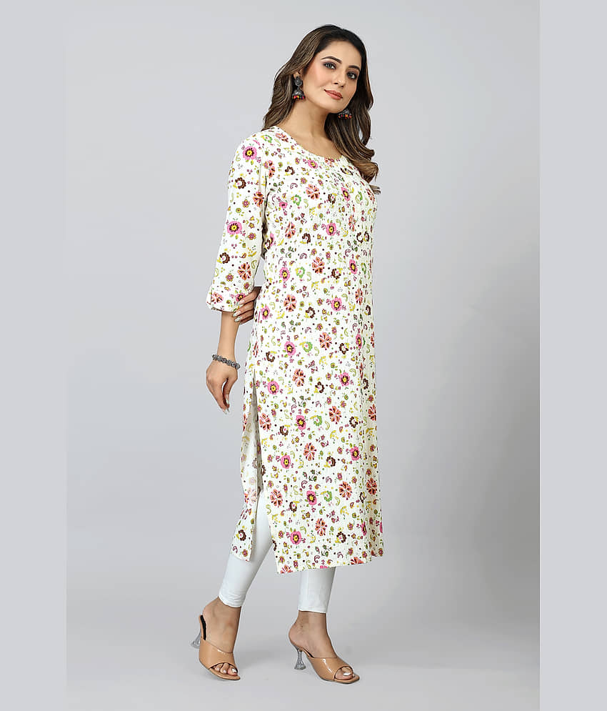 SARRAS Cotton Printed Straight Women's Kurti - Multicoloured ( Pack of 1 ) view 2