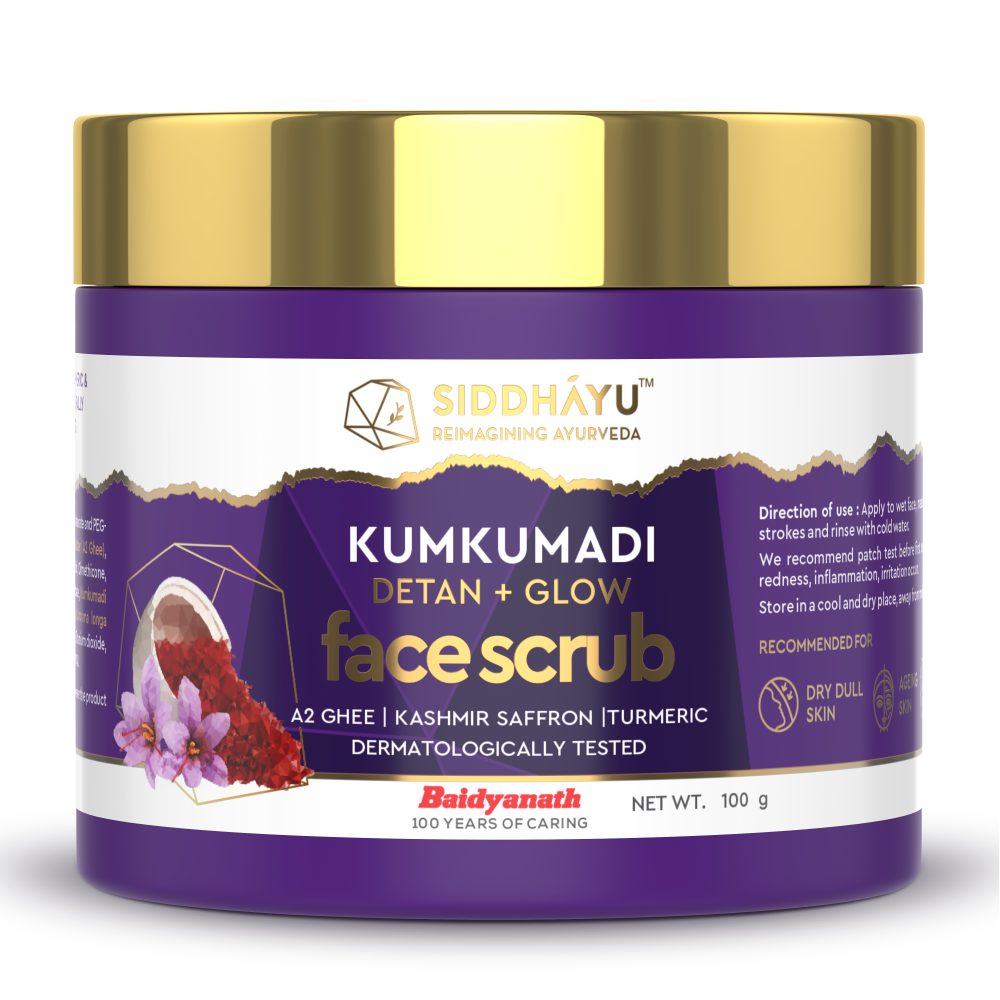 Baidyanath Siddhayu Kumkumadi Detan plus Glow Face Scrub 100 Gms