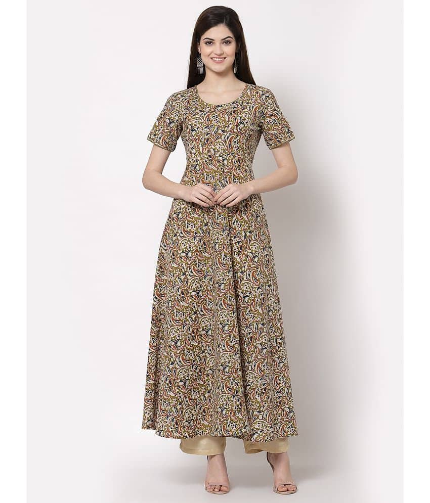 HISHAM - Multicolor Cotton Women's Flared Kurti ( Pack of 1 )